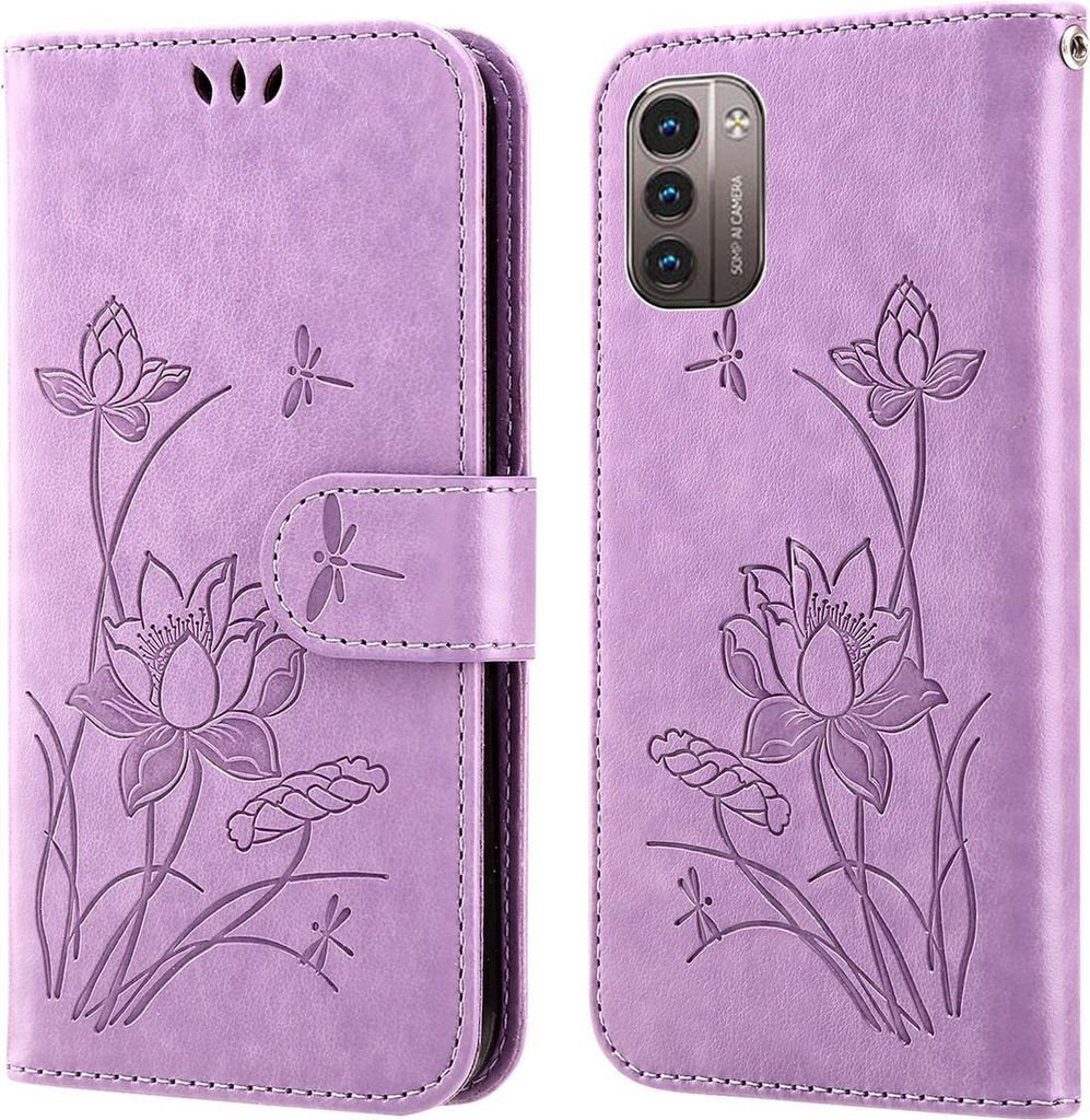 König Design Hülle kompatibel mit Nokia G11 / G21 Kunstleder Handyhülle - Handy Case Lila
