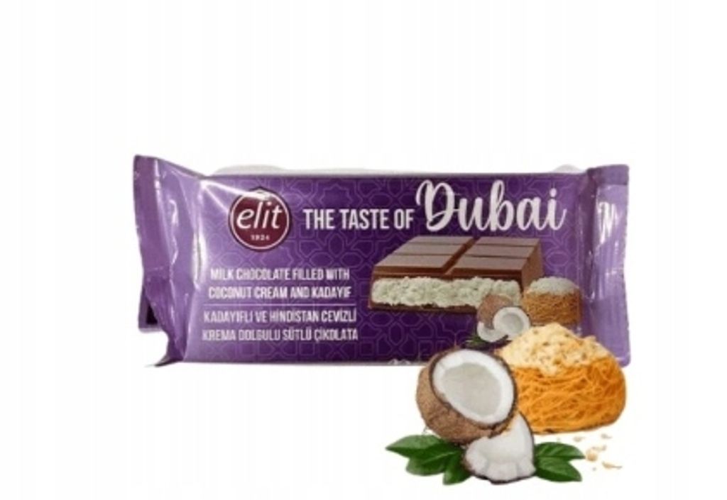 Chocolat Dubaï à la crème de coco 90g - 8698701041310 Image du produit 