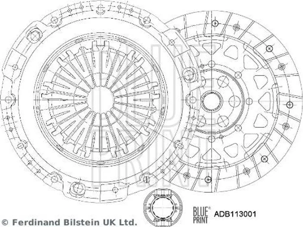 Kit d'embrayage pour réparation Mini Clubman Blue Print ADB113001
