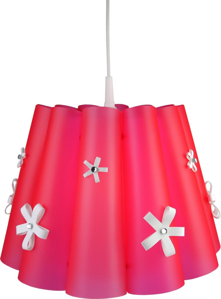 Niermann Leuchten Pendelleuchte Estelle - Maße: 38 cm x 38 cm x 25 cm - Farbe: himbeere; 156