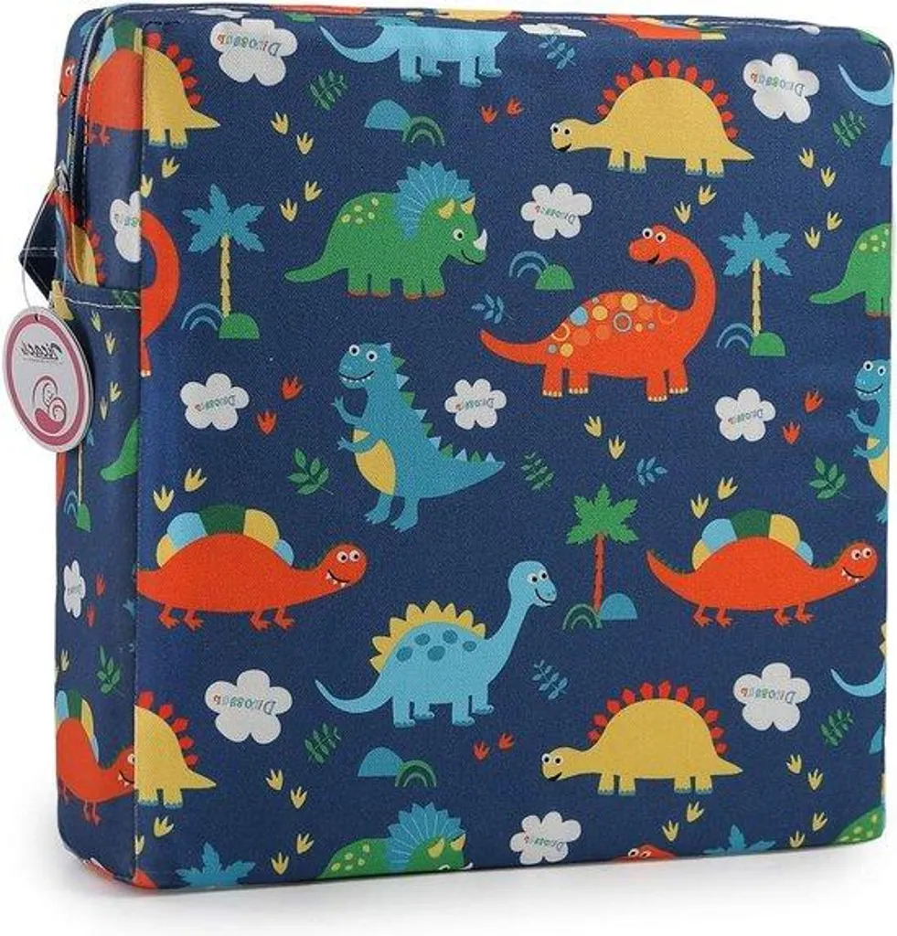 Coussin de chaise transportable pour repas et sorties enfant bleu