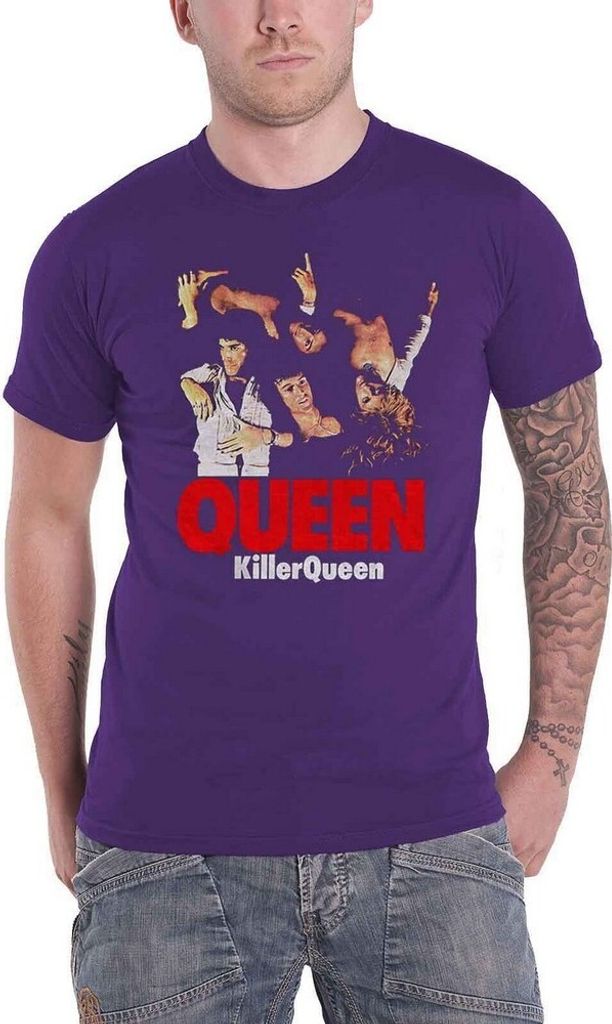 Queen - "Killer Queen" T-Shirt für Herren/Damen Uni RO1635 (M) (Violett)