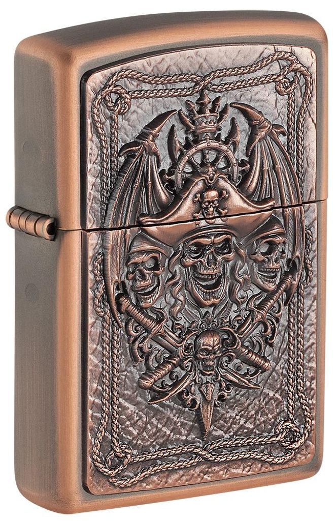 Zippo Feuerzeug Limited Edition Pirate Skull Rustic Bronze Produktbild 