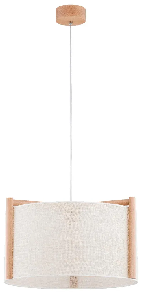 Suspension pour table à manger bois et blanc LEIDI Alfa 47cm E27
