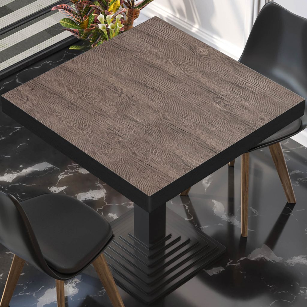 BRASIL | Gastro Tischplatte | B:T 50 x 50 cm | Light Wenge | Quadratisch | Gastro Tischplatte