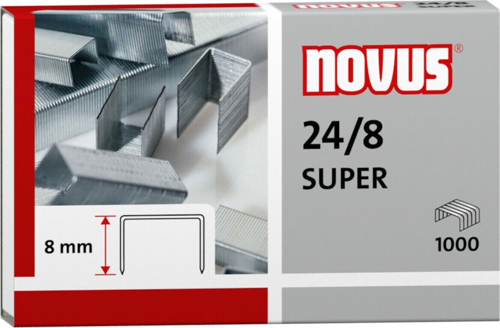 NOVUS Heftklammer 040-0038 24/8 Super verzinkt 1.000 St.Pack.