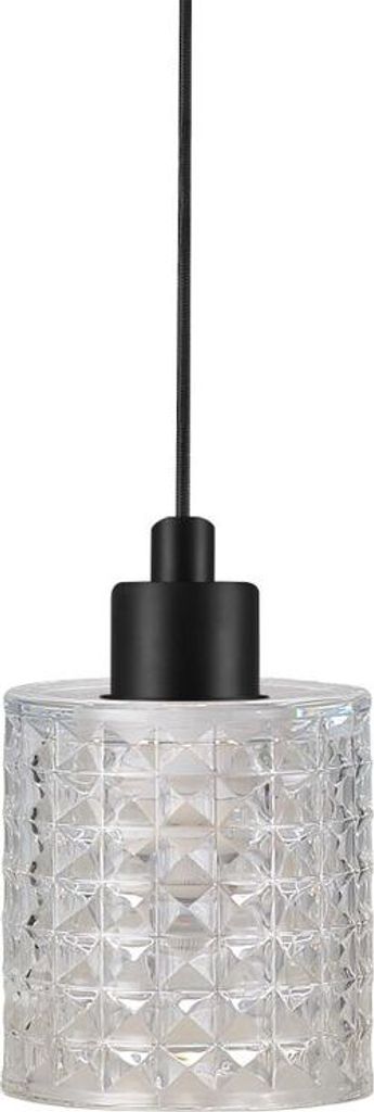 Hollywood Hängelampe Pendellampe Ø 10 cm Klar / Schwarz Produktbild 4