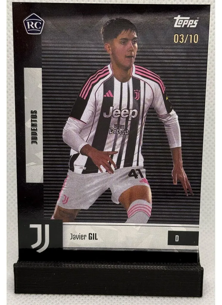 Carte Topps Juventus Javier Gil RC numéro 03/10 édition limitée