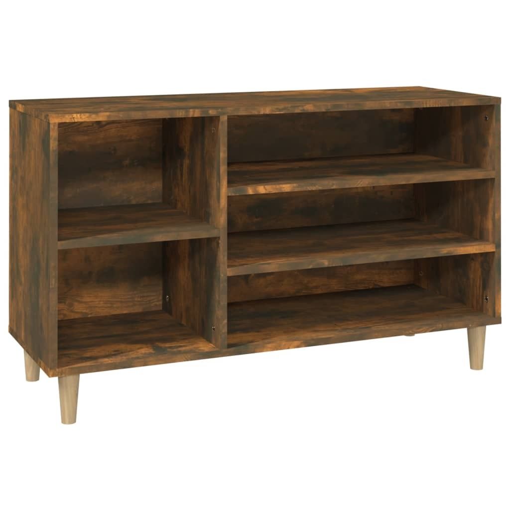 vidaXL Schuhregal Räuchereiche 102x36x60 cm Holzwerkstoff