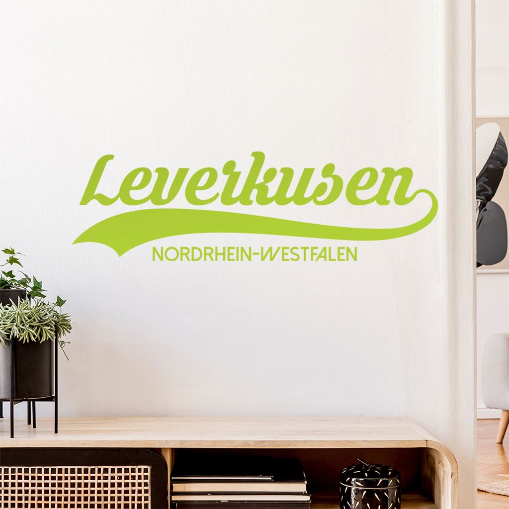 Leverkusen Nordrhein-Westfalen Wandtattoo Wandaufkleber Wall Sticker - Dekoration, Küche, Wohnzimmer, Schlafzimmer, Badezimmer
