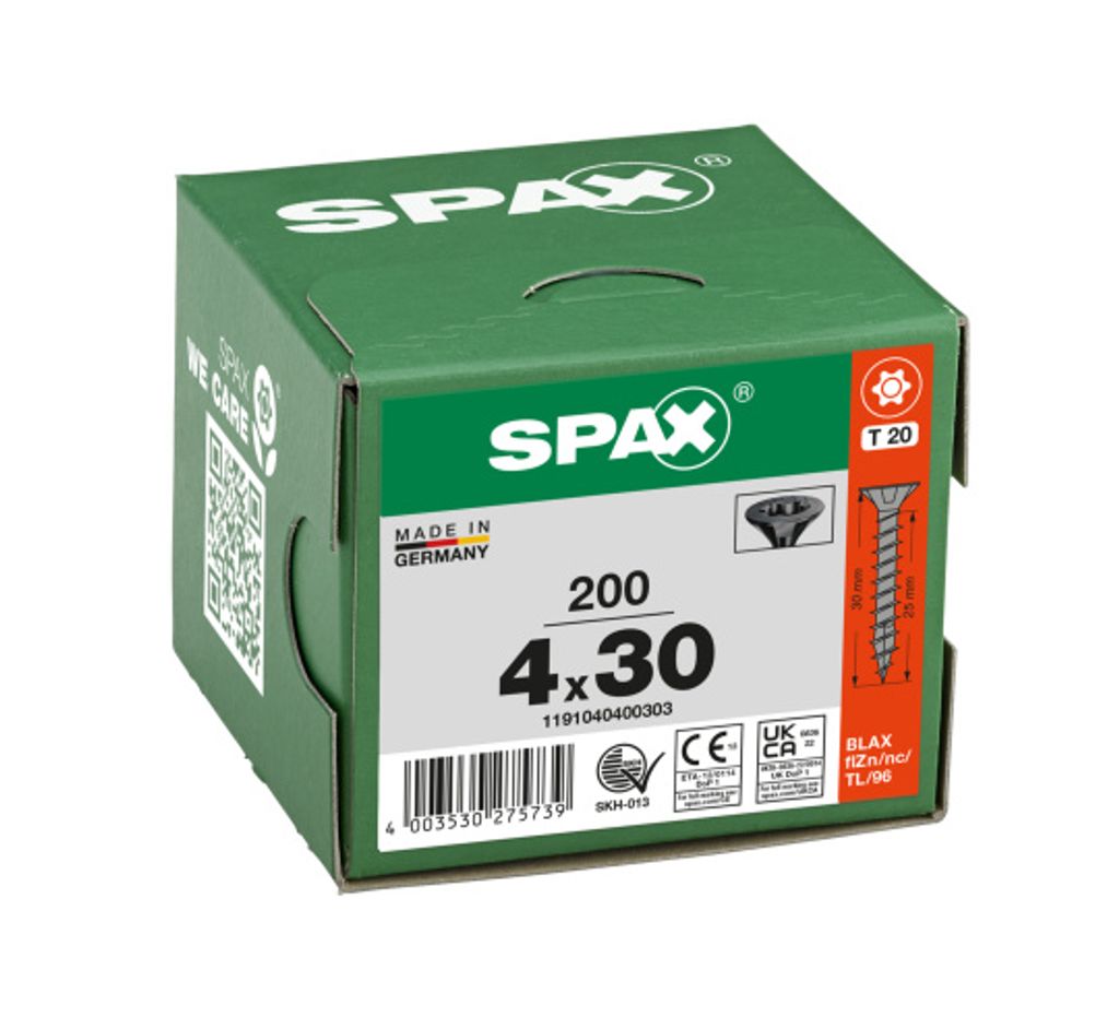 Spax Senkmultikopf T-Star Plus T20 Vollgewinde Schwarz Produktbild 10