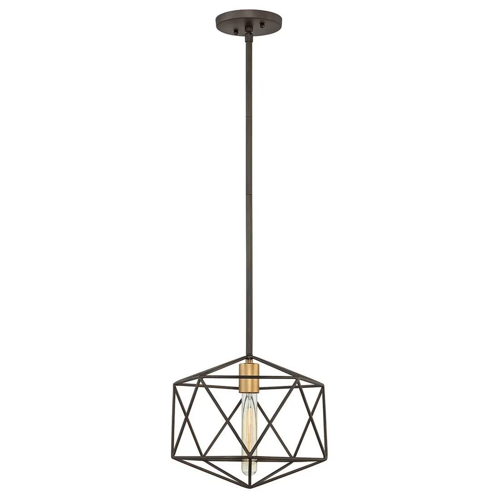 Lustre suspension design Astrid en métal bronze doré mat pour salon