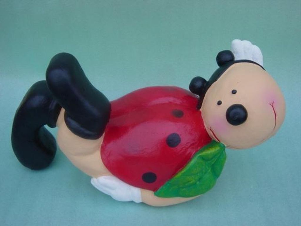 Design Marienkäfer Figur Statue Skulptur Figuren Skulpturen Dekoration Deko c399