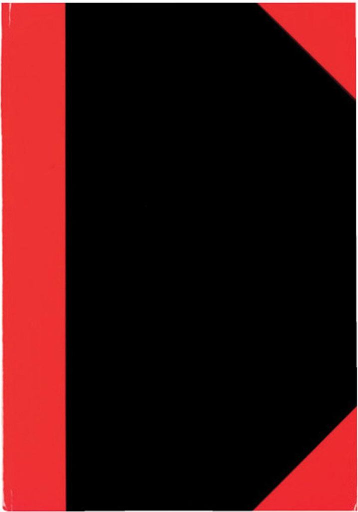 STYLEX 29115 Kladde - A4, kariert, Hardcover, schwarz/rot, Produktbild 