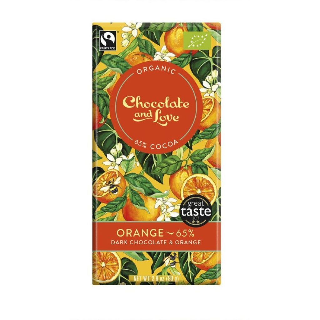 Cioccolato fondente - arancia 65% cacao 80g Immagine del prodotto 