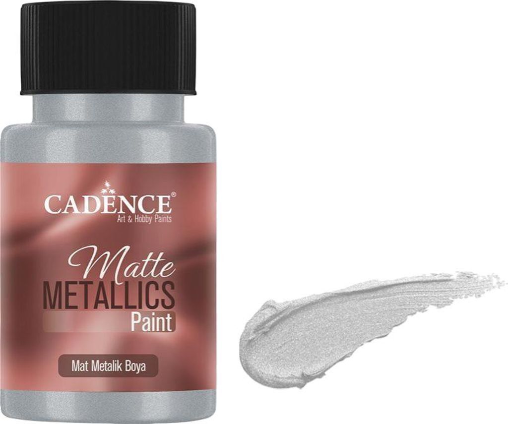 Cadence - Matte Metallic Acrylfarbe - 50ml Silber