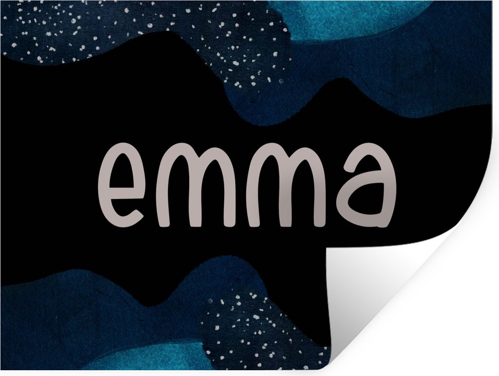 MuchoWow Wandtattoo Wandsticker Wandaufkleber Emma - Pastell - Mädchen 120x90 cm Selbstklebend und Repositionierbar - Aufkleber