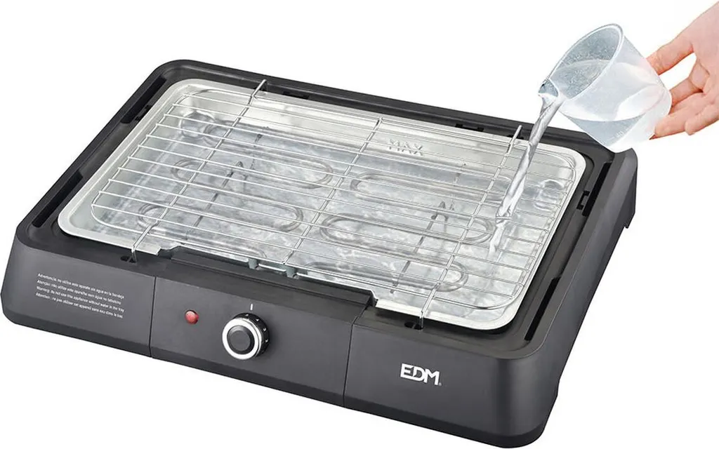 Barbecue électrique Edm 2200W cuisson rapide pour balcon et terrasse