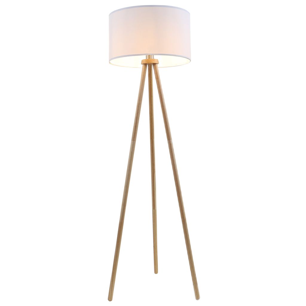 Textilná stojacia lampa Ø 45,5 cm 1x bez E27 60W biela Obrázok produktu 