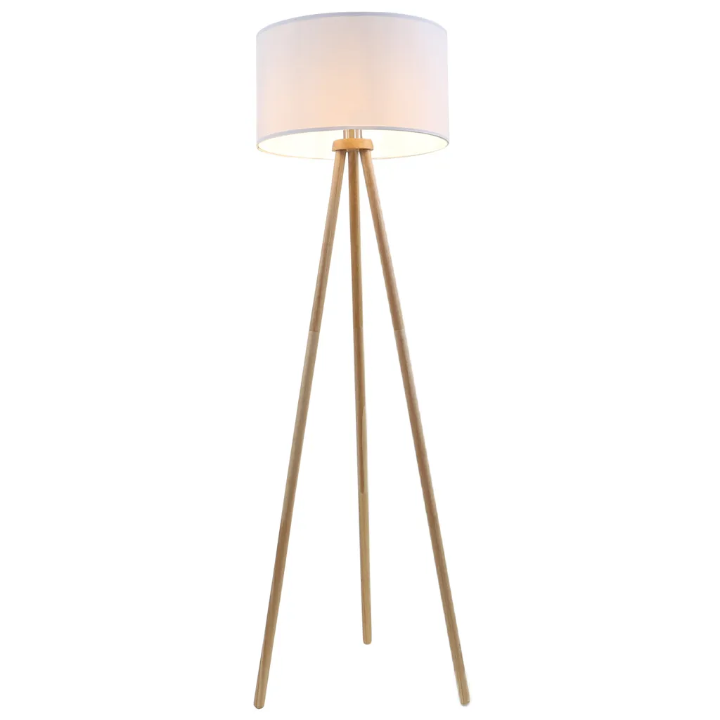 Grand Abat-jour Circulaire Blanc en Tissu pour Luminaire de Salon E27