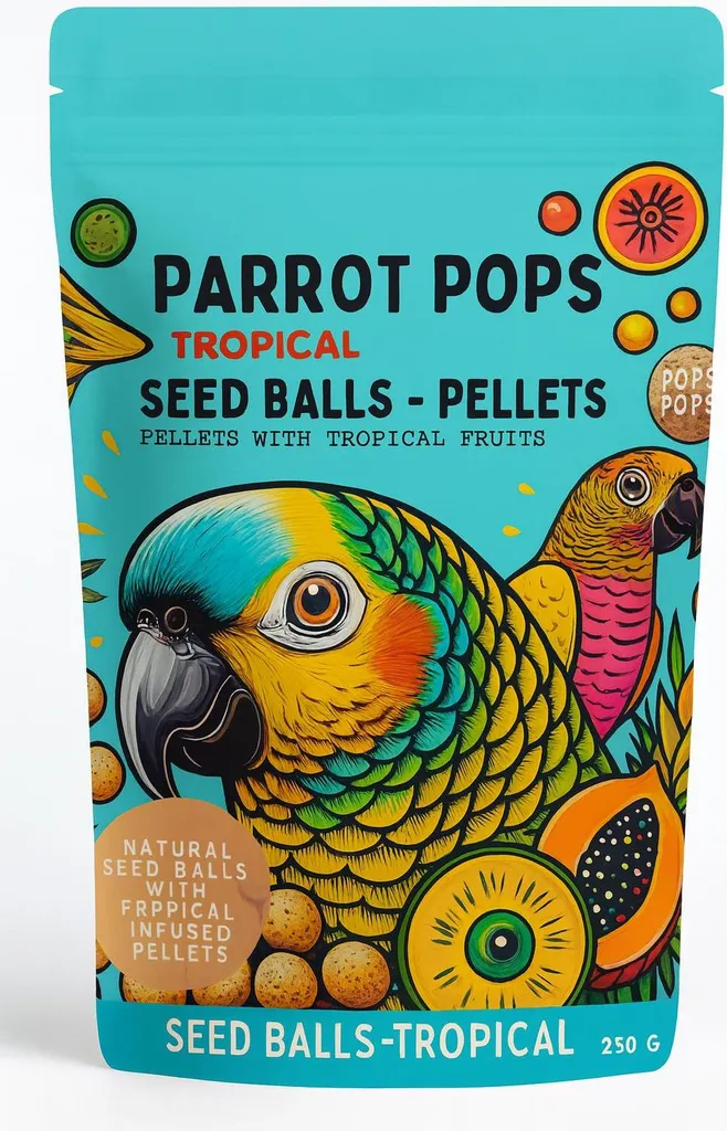Cibo Pappagalli Parrot Pops Tropical 250g | Palline Estrusi Ara