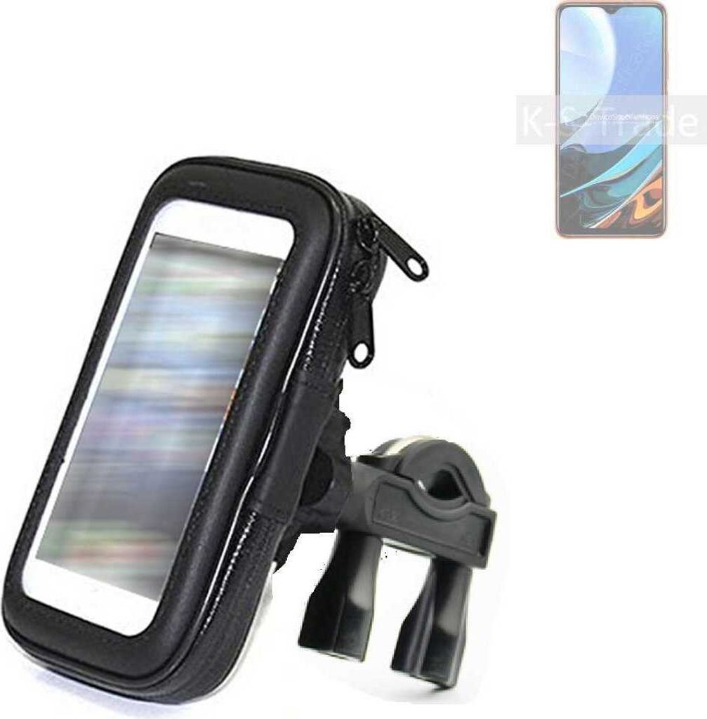 K-S-Trade Fahrrad-Halterung kompatibel mit Xiaomi Redmi 9T Handy-Halterung Halter Lenkstange Fahrradhalterung Motorrad Bike Mount Wasserabweisend