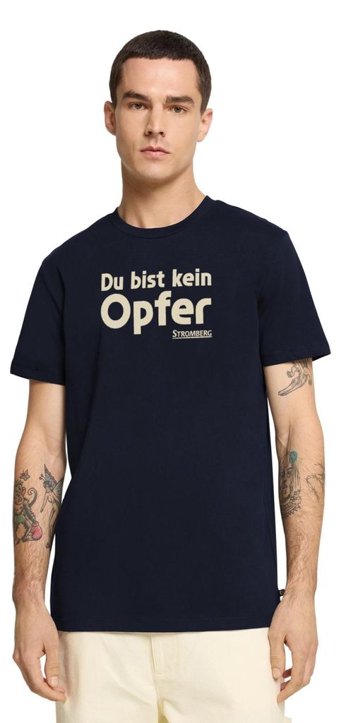 Spreadshirt Stromberg Mit Spruch Du Bist Kein Opfer Männer Premium T-Shirt, XL, Navy
