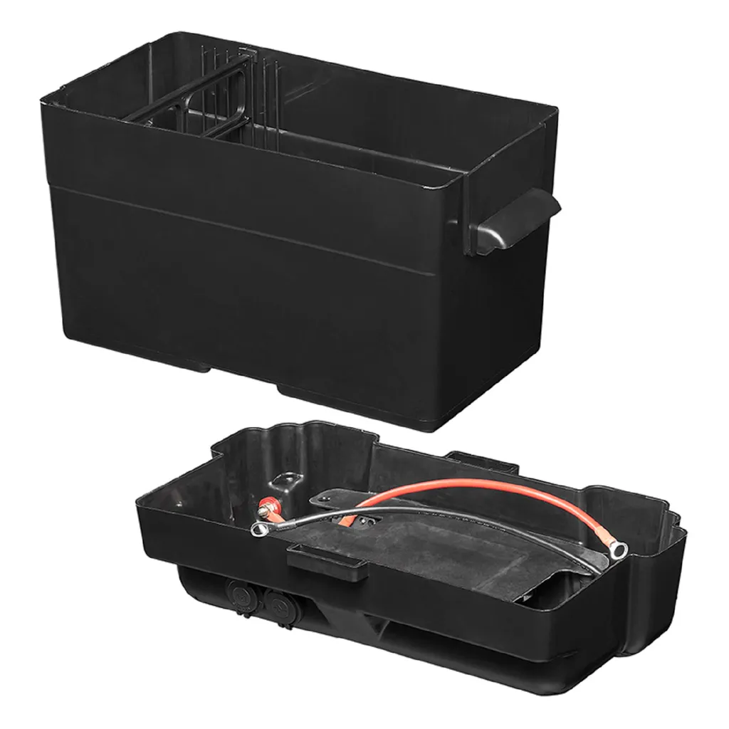 ALL-TOP Scatola Contenitore Batteria 12V Smart Portable Solar Generator Power Battery Box con due spine Anderson, porte USB e DC per camper, camper e rimorchio, nero