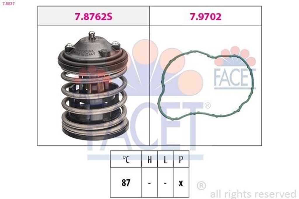 FACET Thermostat Kühlmittel 87°C für BMW 3 Touring (E91) 3 Produktbild 