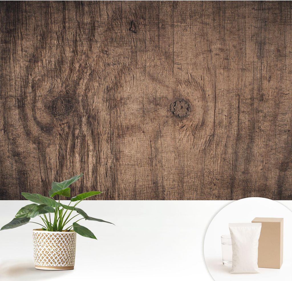 Fototapete - 152x104 cm - Tapete - Wandtapete - Wandbilder - Dekofolie - Tapete Folie - Wand - Dekoration - Wohnzimmer - Rustikales Holz