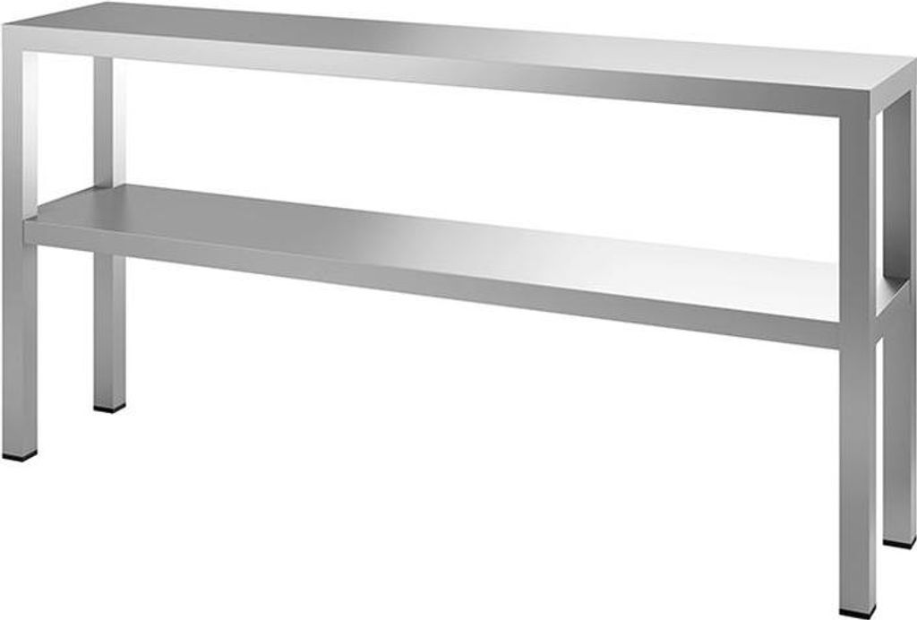 Doppel-Aufsatzbord aus Edelstahl AISI 304, 1500(L)x300(T)x650(H)mm