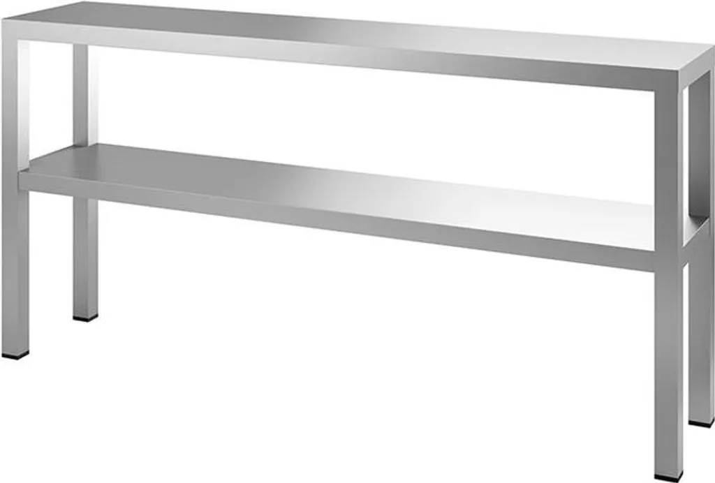 Étagère supérieure double en inox 1000x300x650mm pour table de chef