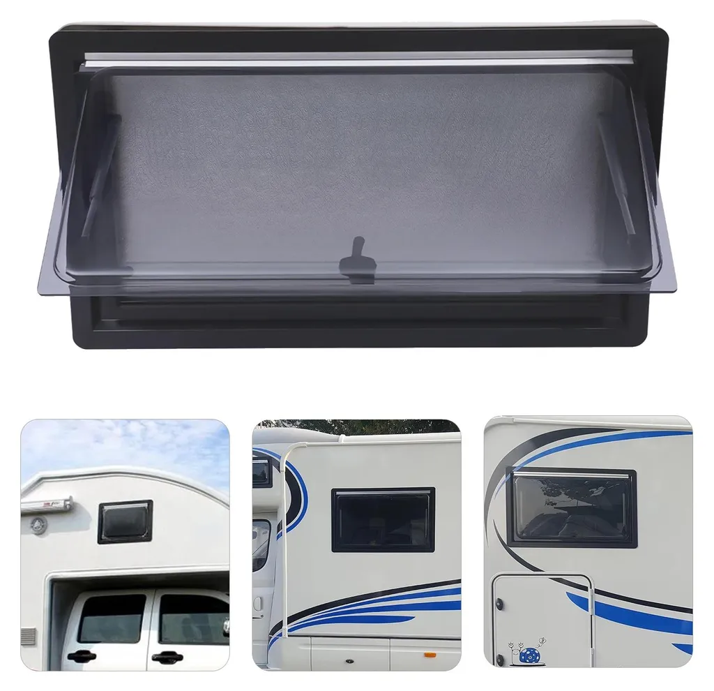 Fenêtre d'aération camping-car en alu et ABS 70° - Dimensions standards