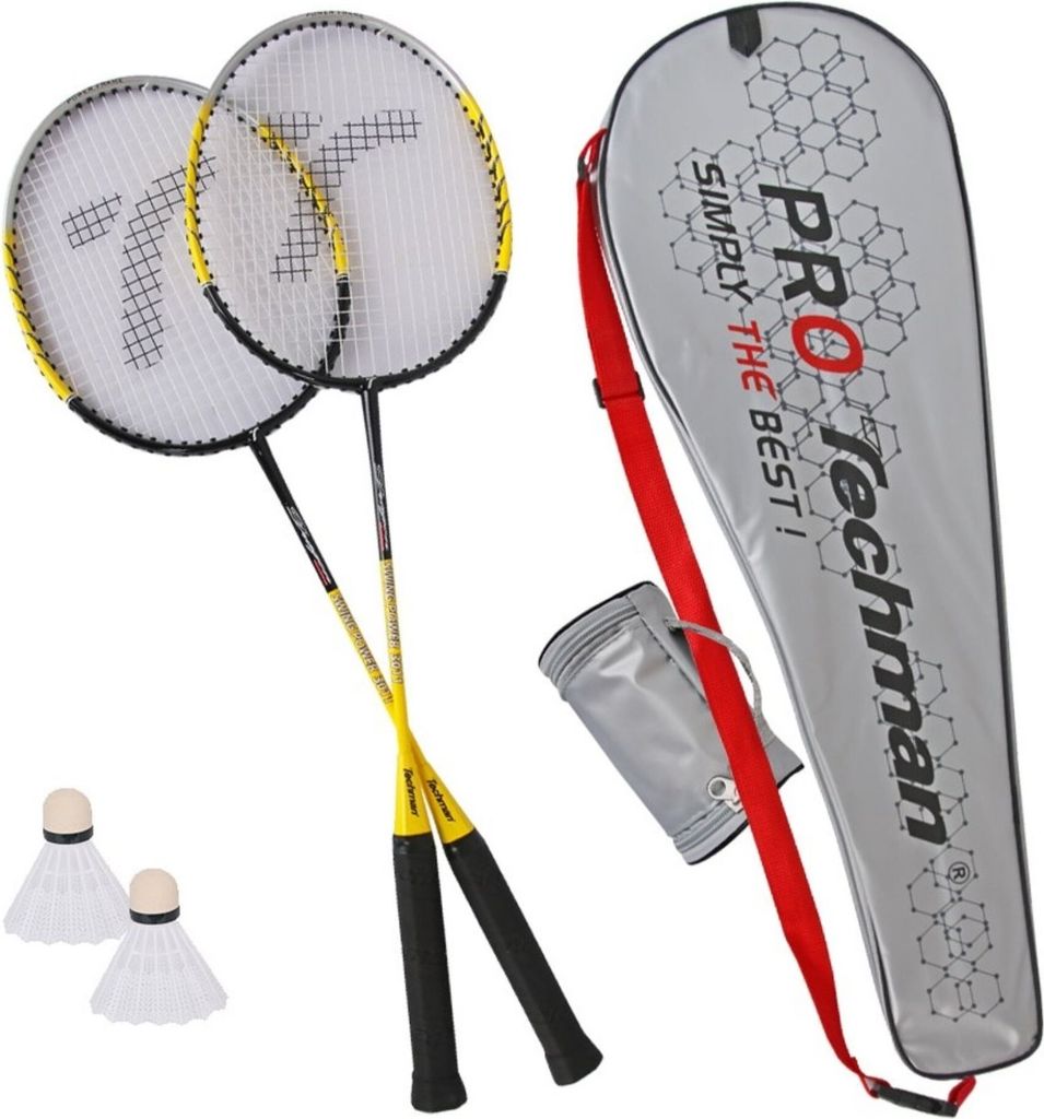 Techman - "T3011S" Badminton Set PP11795 (Einheitsgröße) (Schwarz/Gelb)