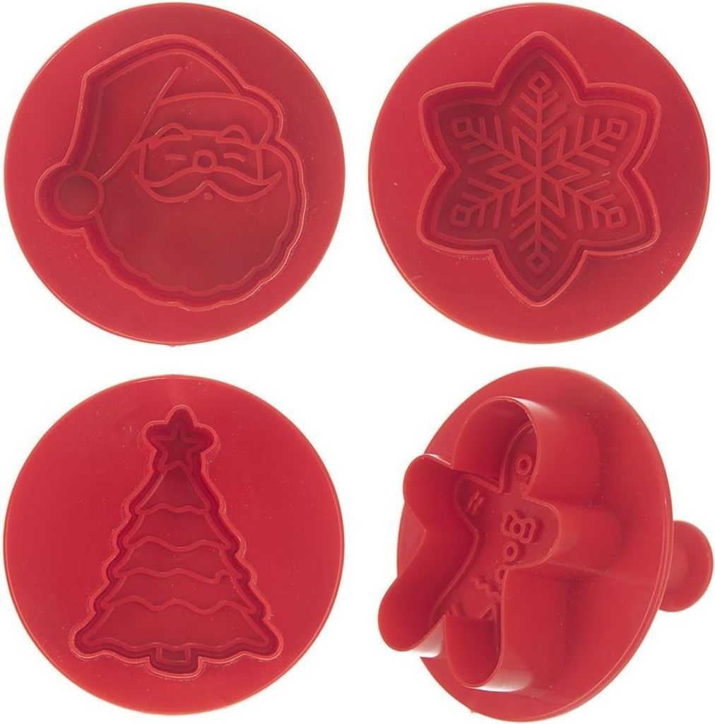 4x Weihnachtsausstecher Backformen Ausstechformen für Kekse und Plätzchen