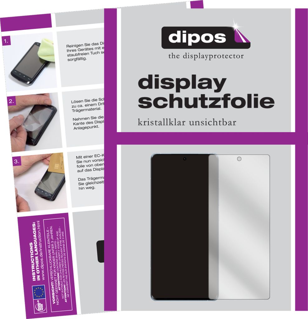 2x Schutzfolie für Vivo iQOO Neo5 S klar Displayschutzfolie Folie Display Schutz dipos