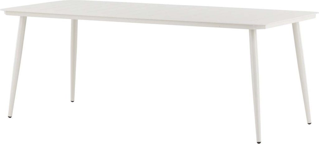 FURNLUX Esstisch Für Draussen Lina Beige 90cm / Hauptfarbe: Beige / Abmessungen: 90 x 200 x 75 cm