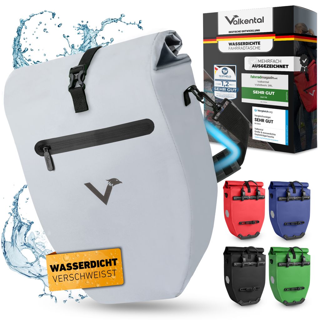 Valkental® Fahrradtasche für Gepäckträger, wasserdichte Produktbild 