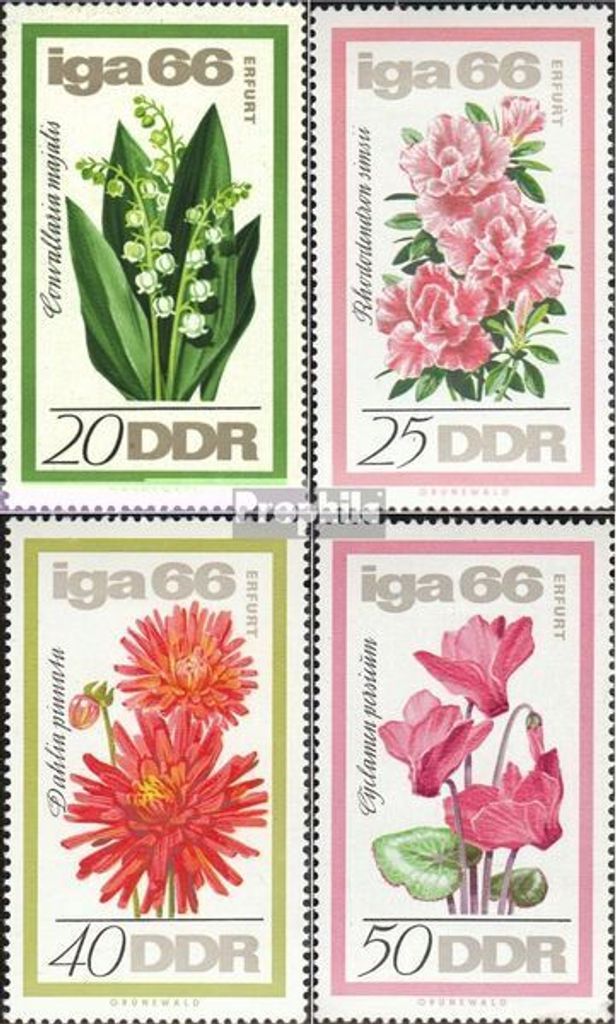 Briefmarken DDR 1966 Mi 1189-1192 (kompl.Ausg.) FDC Internationale Gartenbau-Ausstellung