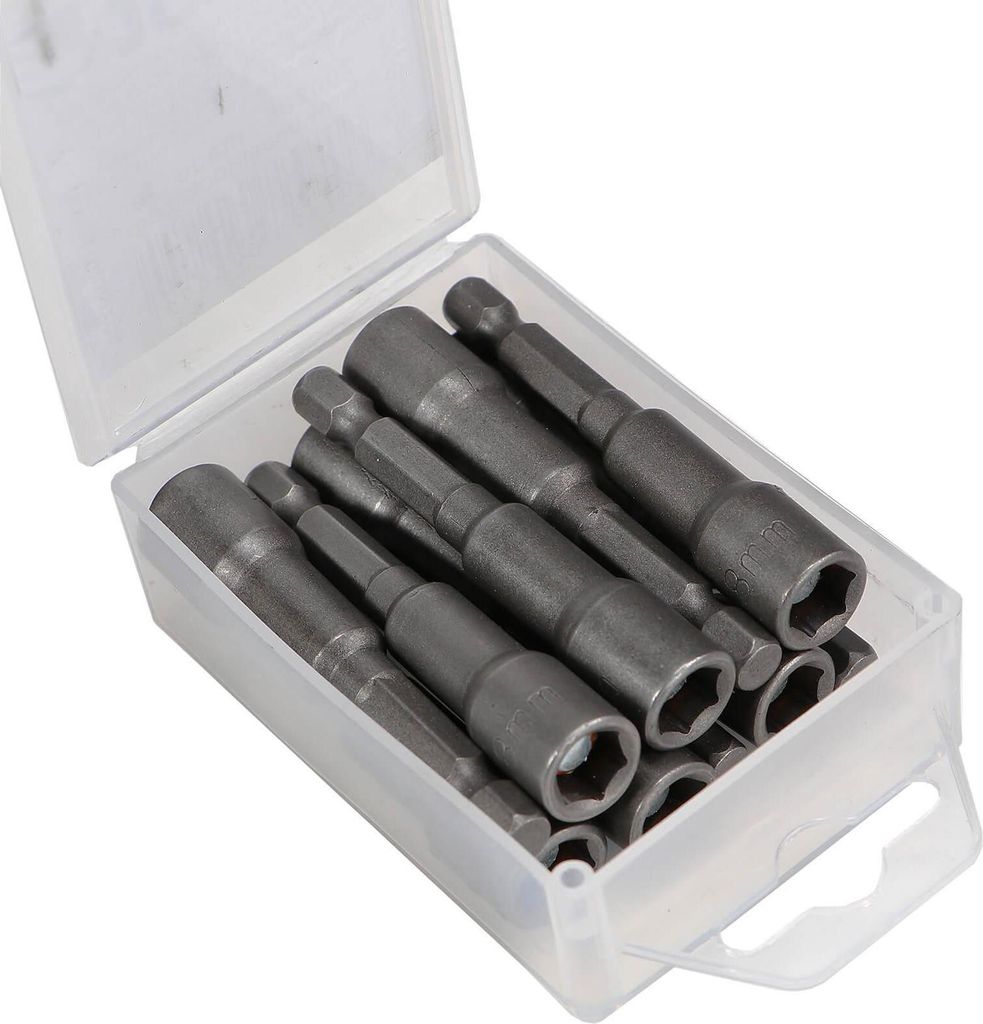 10 Magnet Bit Stecknuss 8mm Steckschlüssel Nuss magnetisch Produktbild 