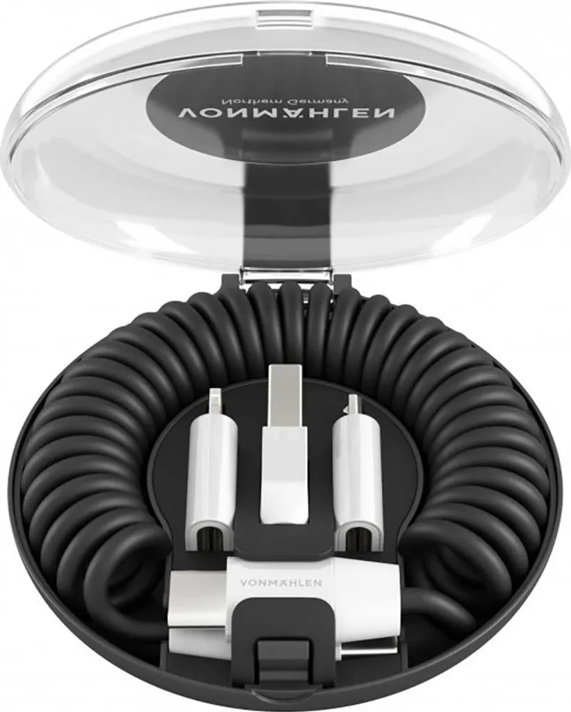 Câble 6-en-1 Allroundo C Noir USB-C Vonmählen : fini les câbles emmêlés