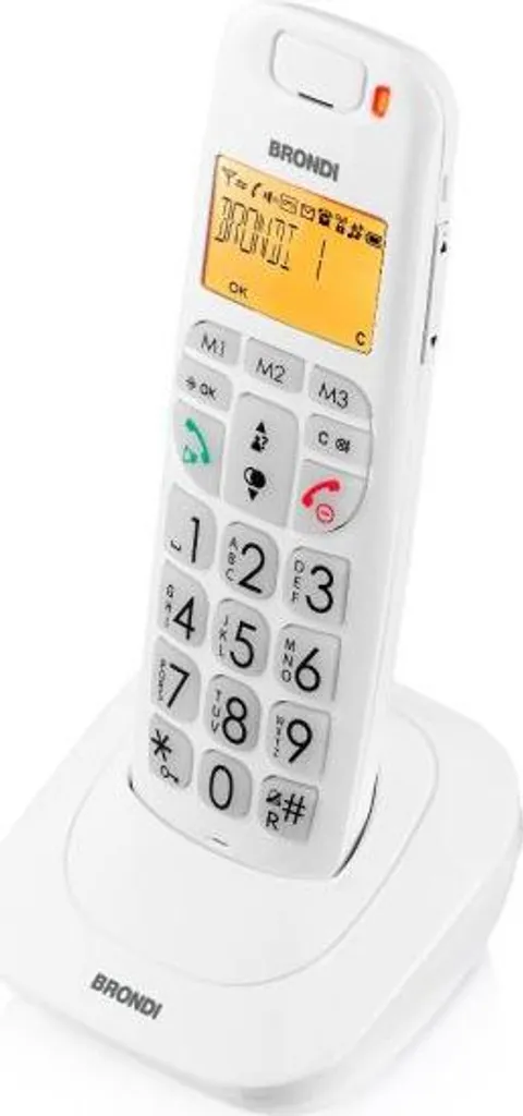 Brondi Bravo Bright Telefono DECT Cordless Identificatore di Chiamata Bianco