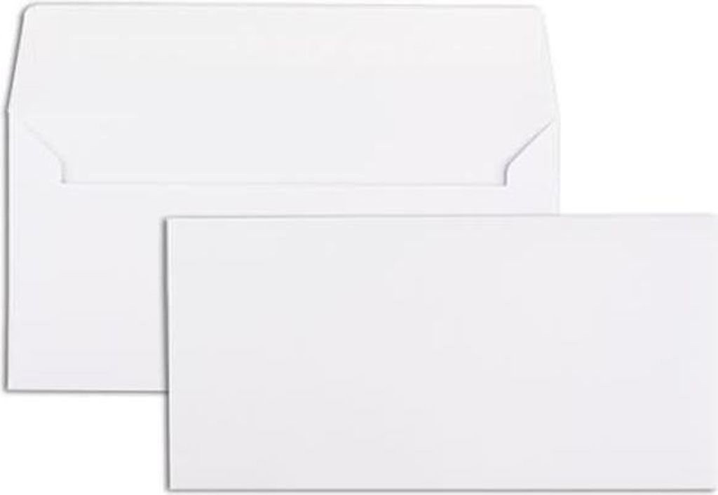 Briefumschläge DINlang 120g/qm haftklebend VE=500 Stück weiß