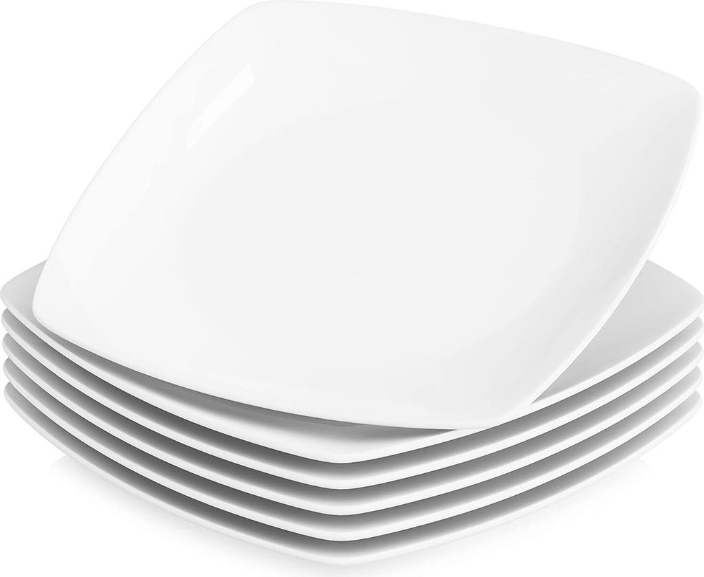 6-teiliges Set KLEIN flaches Porzellan-Dinner-Teller-Set für 6 Personen - Serie Julia Teller-Set