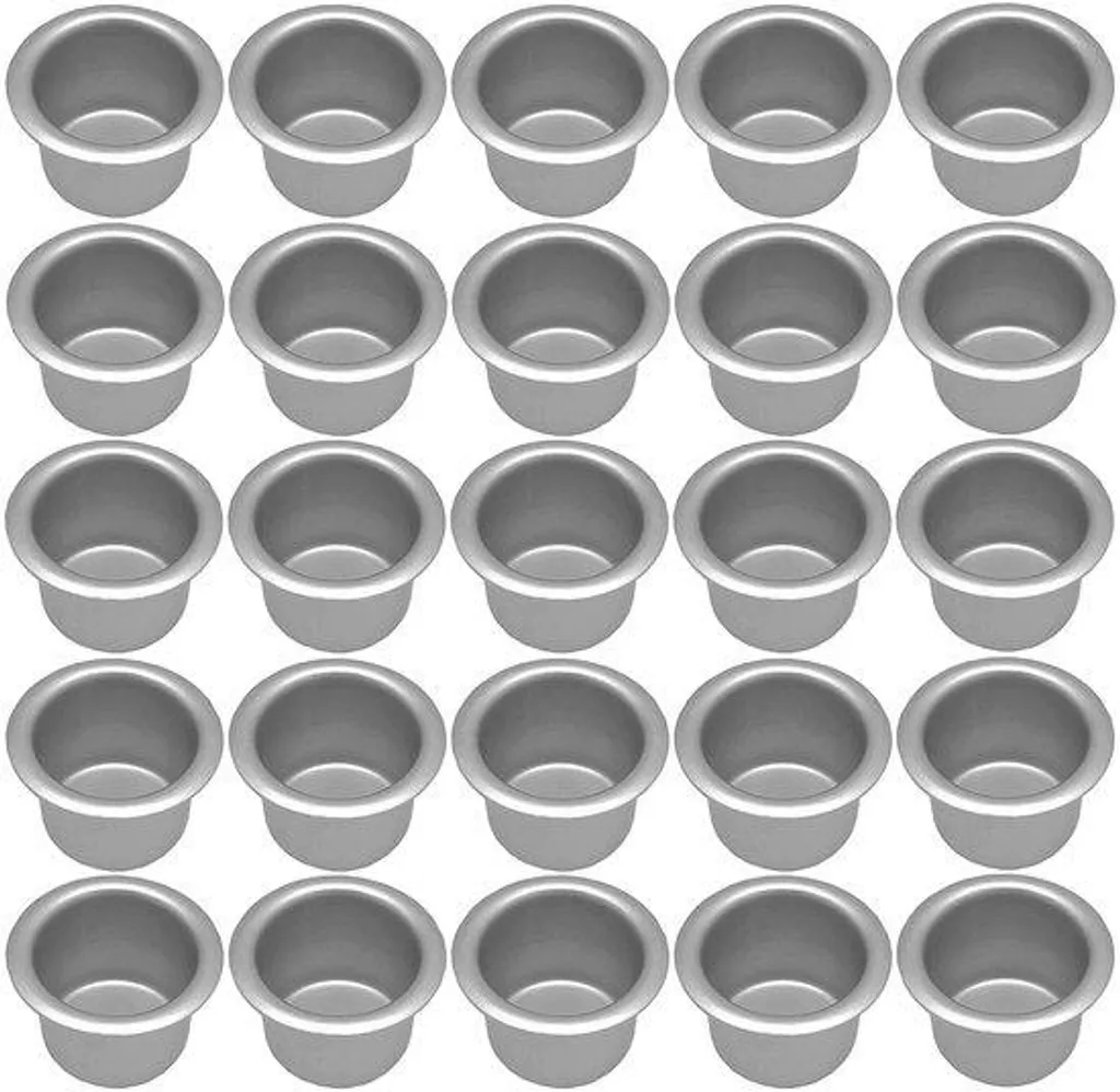 Lot de 30 supports à bougie en métal argenté pour décoration de fête