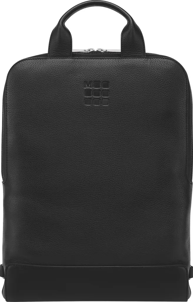 Sacoche Ordinateur Portale en Cuir Noir Moleskine Format Vertical Chic