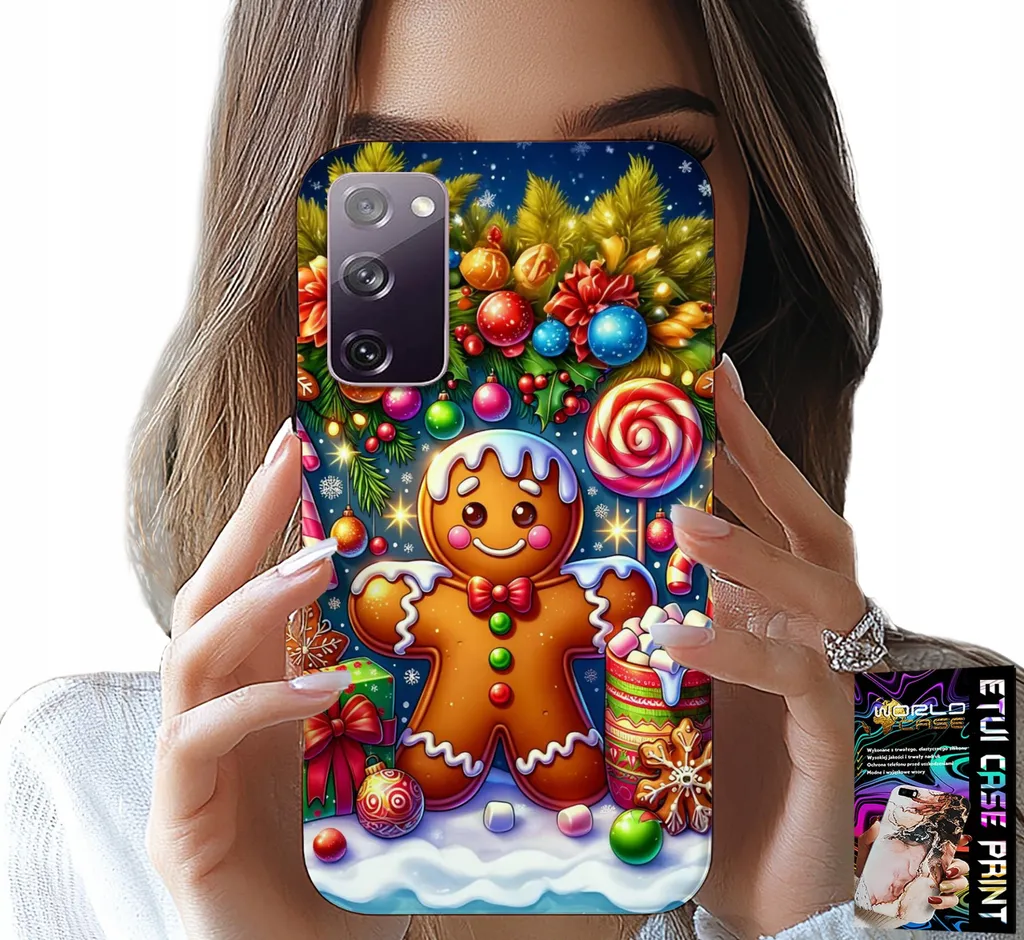 Cover Samsung S20 FE Gingerbread Candy - Design Kawaii + Vetro