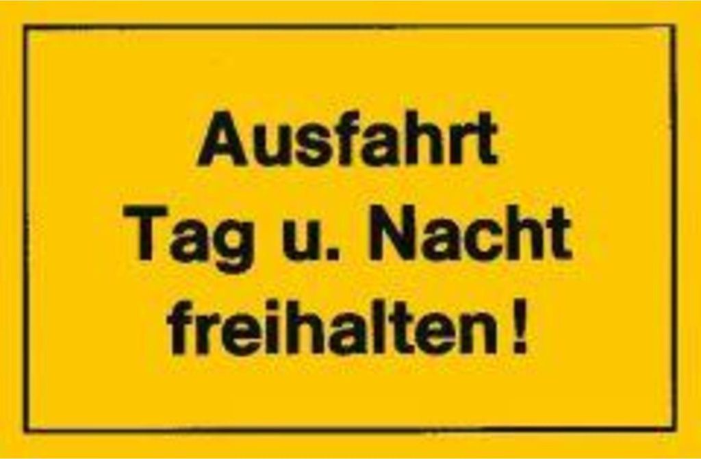Verbotsschild Ausfahrt Tag u. Nacht freihalten Produktbild 