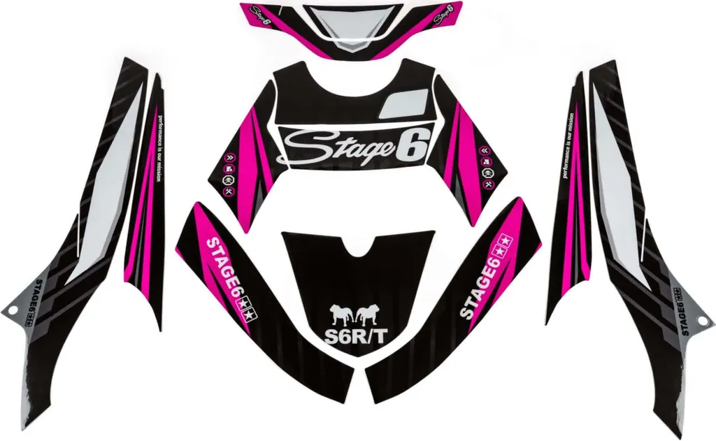 Kit déco Stage6 Rose Yamaha Bws après 2004 - Masquer les Rayures