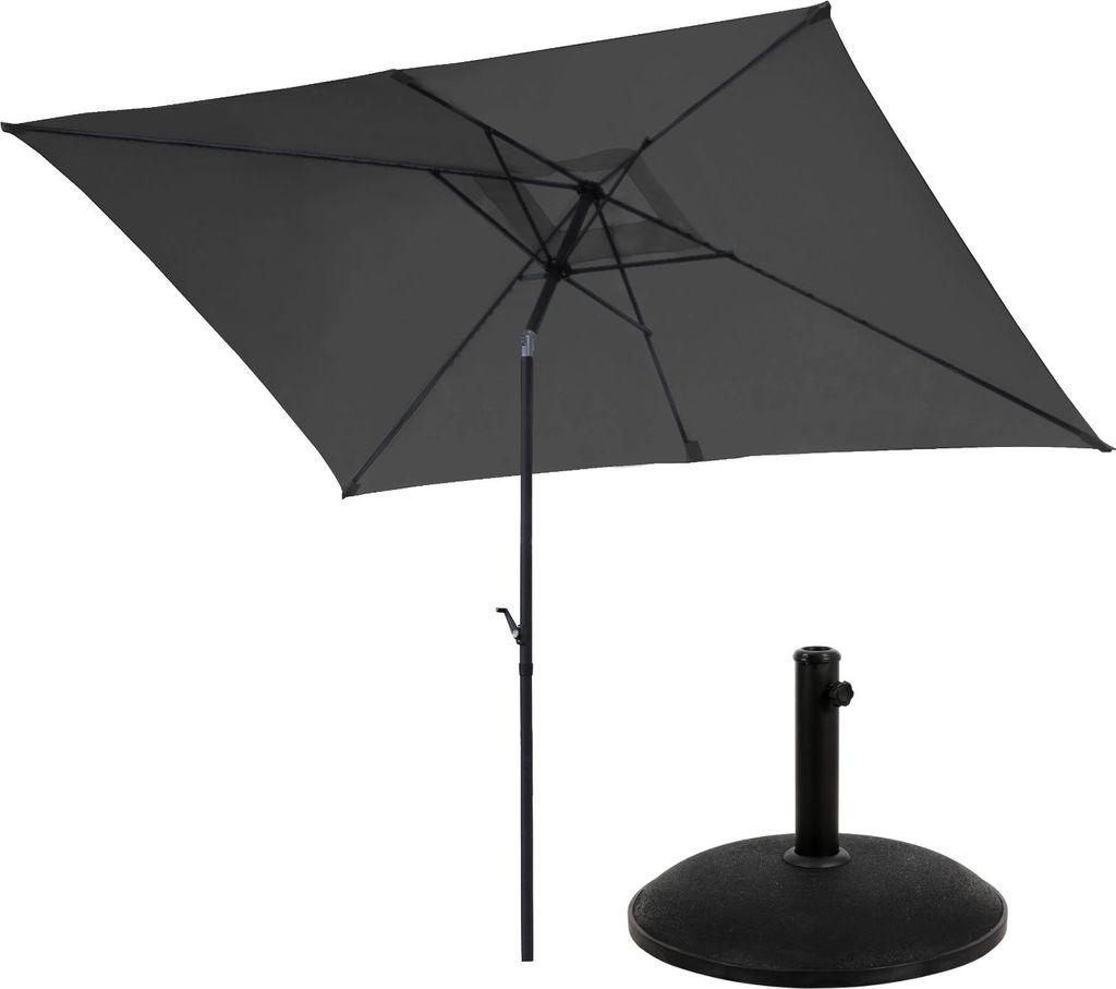 SVITA Sonnenschirm Set mit Schirmständer 3x2m Balkonschirm Produktbild 